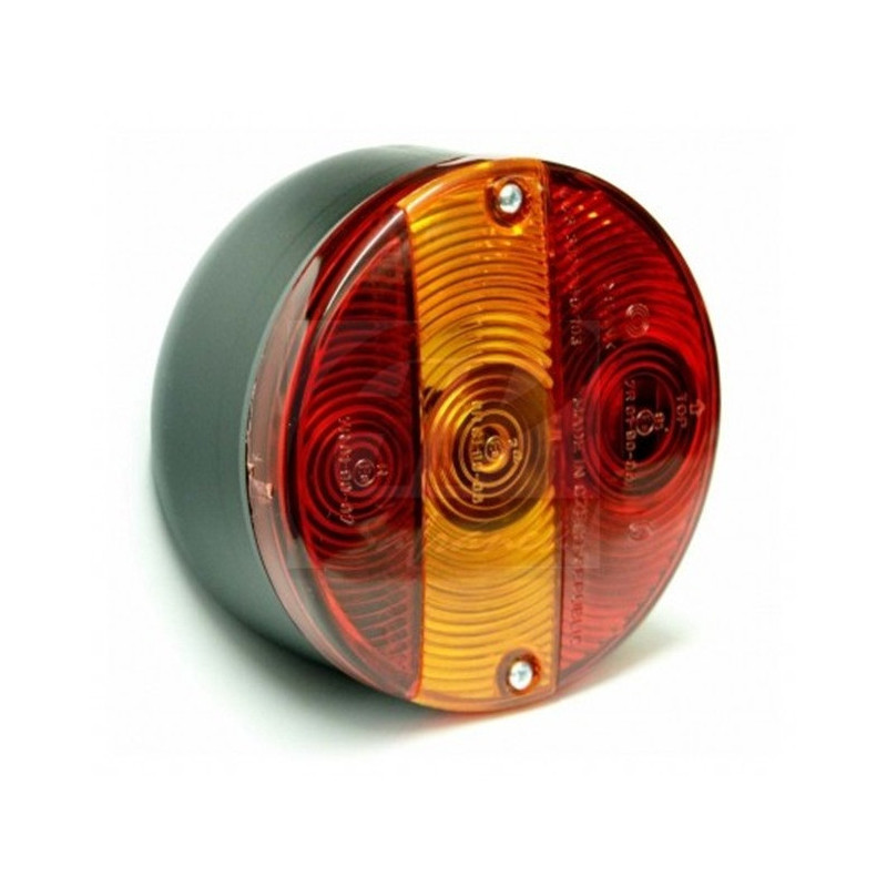 Koncové světlo Ø 144mm - 3-dílné s osvětlením SPZ | AGROMAK ND s.r.o.